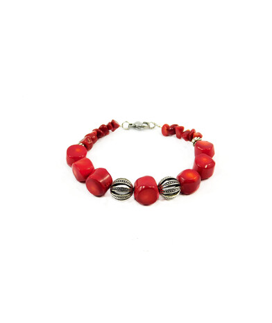 Exclusive bracelet "Coral lace" Coral