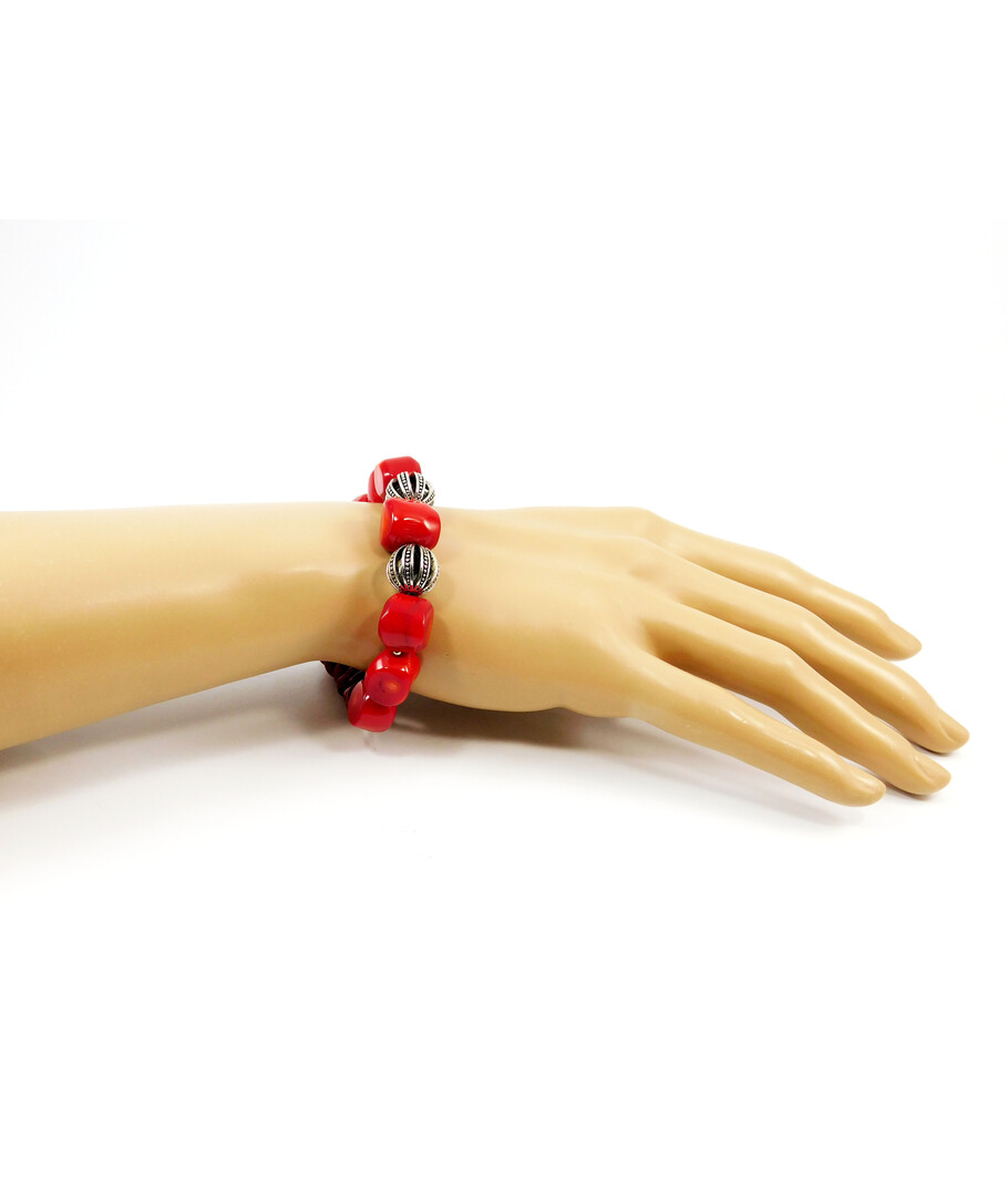 Exclusive bracelet "Coral lace" Coral