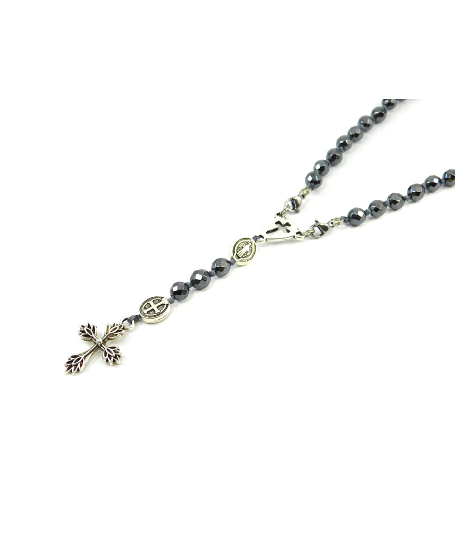 Rosary for prayer Hematite facet