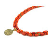 Exclusive necklace &quot;Nasta&quot; Coral barrel, rondel