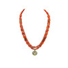 Exclusive necklace &quot;Nasta&quot; Coral barrel, rondel