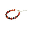 Exclusive bracelet &quot;Poppy and honey&quot; Carnelian facet, Agate sphere