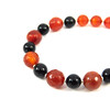 Exclusive bracelet &quot;Poppy and honey&quot; Carnelian facet, Agate sphere