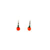 Exclusive earrings &quot;Oasis&quot; Coral, Malachite