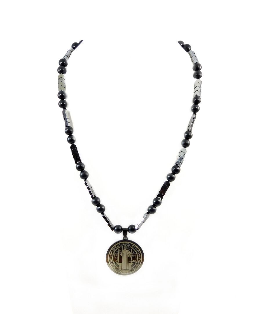 Exclusive necklace "Antian" Shungite, Hematite