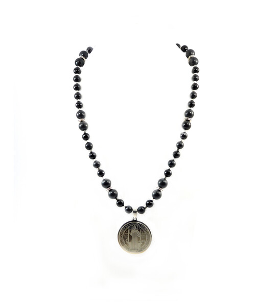 Exclusive necklace "Benedict" Shungite 