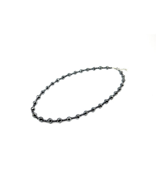 Exclusive necklace "Laura" Hematite facet