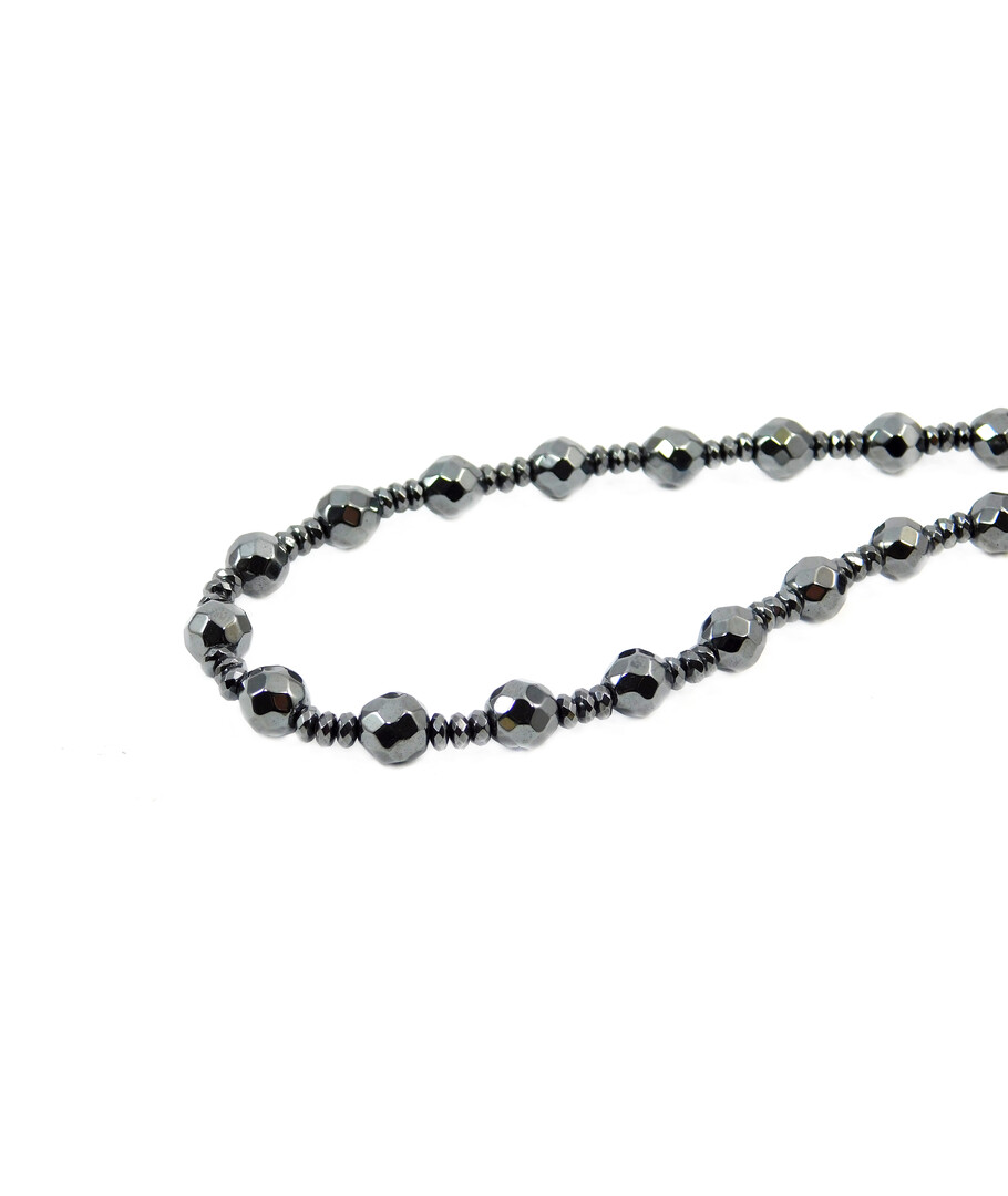 Exclusive necklace "Laura" Hematite facet