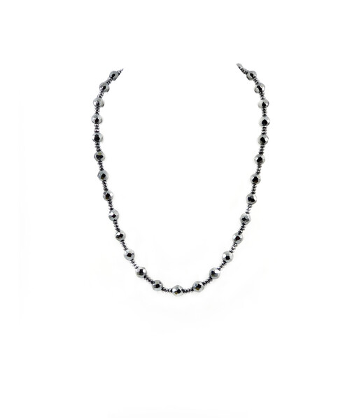 Exclusive necklace "Laura" Hematite facet