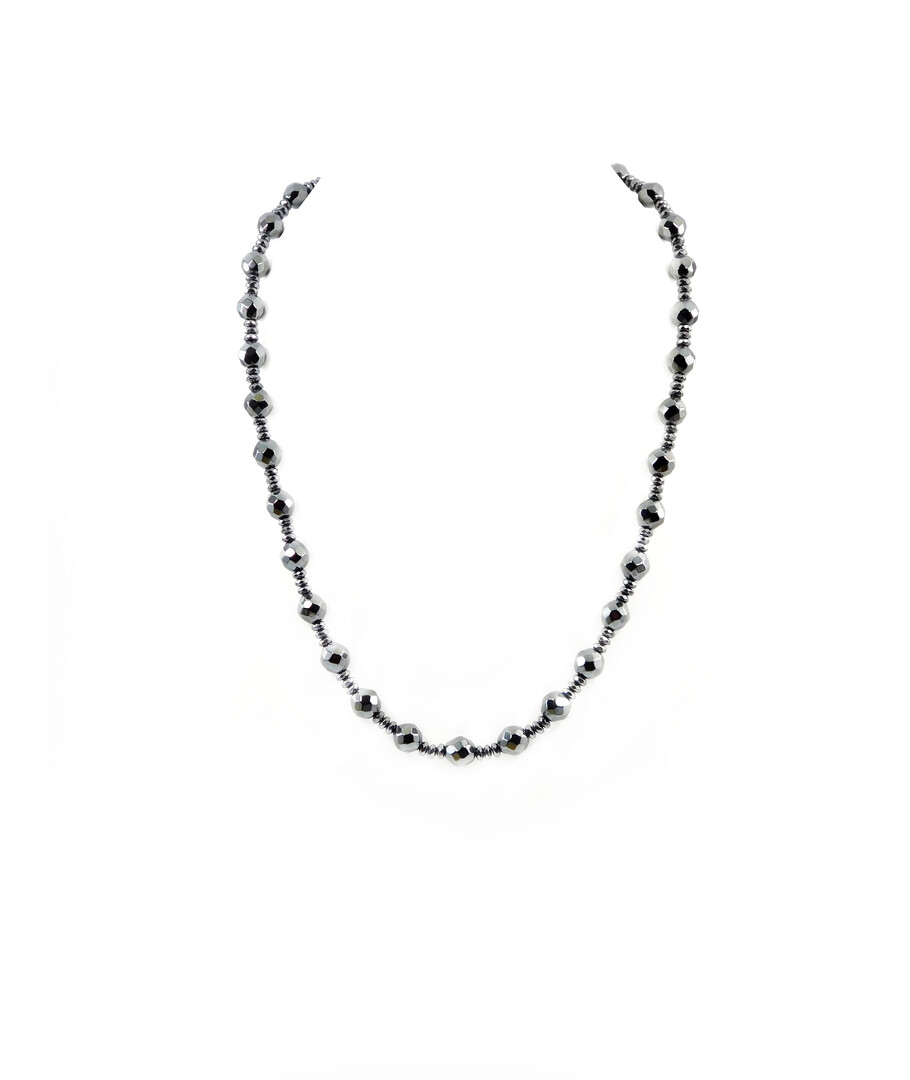 Exclusive necklace "Laura" Hematite facet