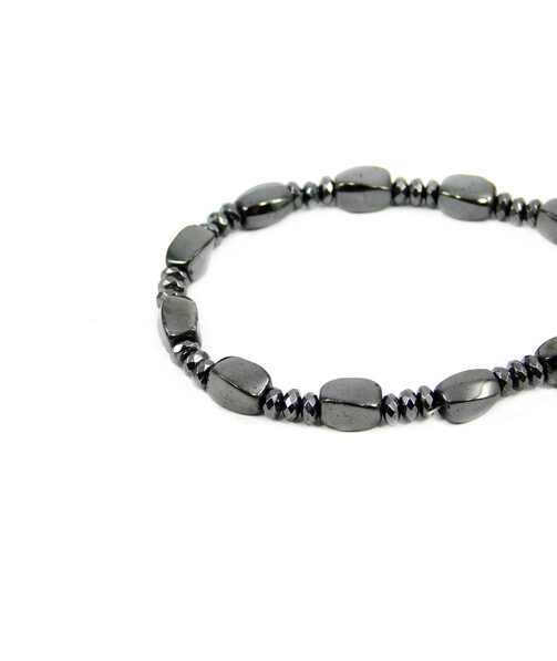 Exclusive bracelet "Laura" Hematite facet