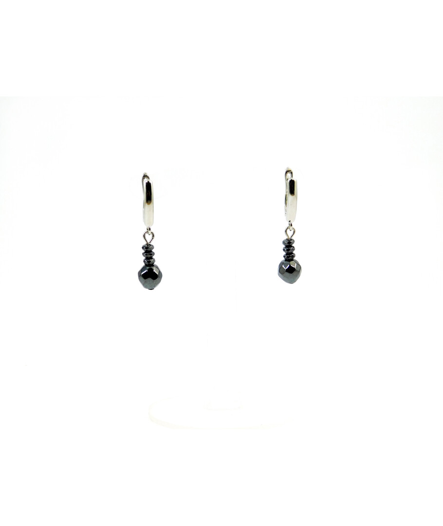 Exclusive earrings "Charuna" Hematite