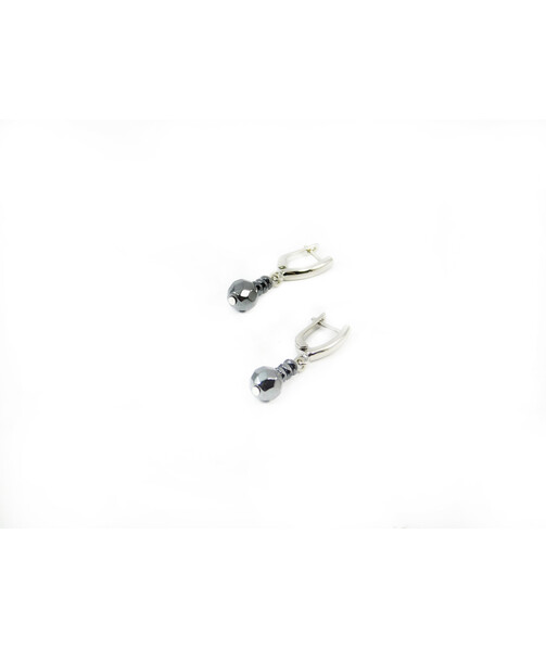 Exclusive earrings "Charuna" Hematite