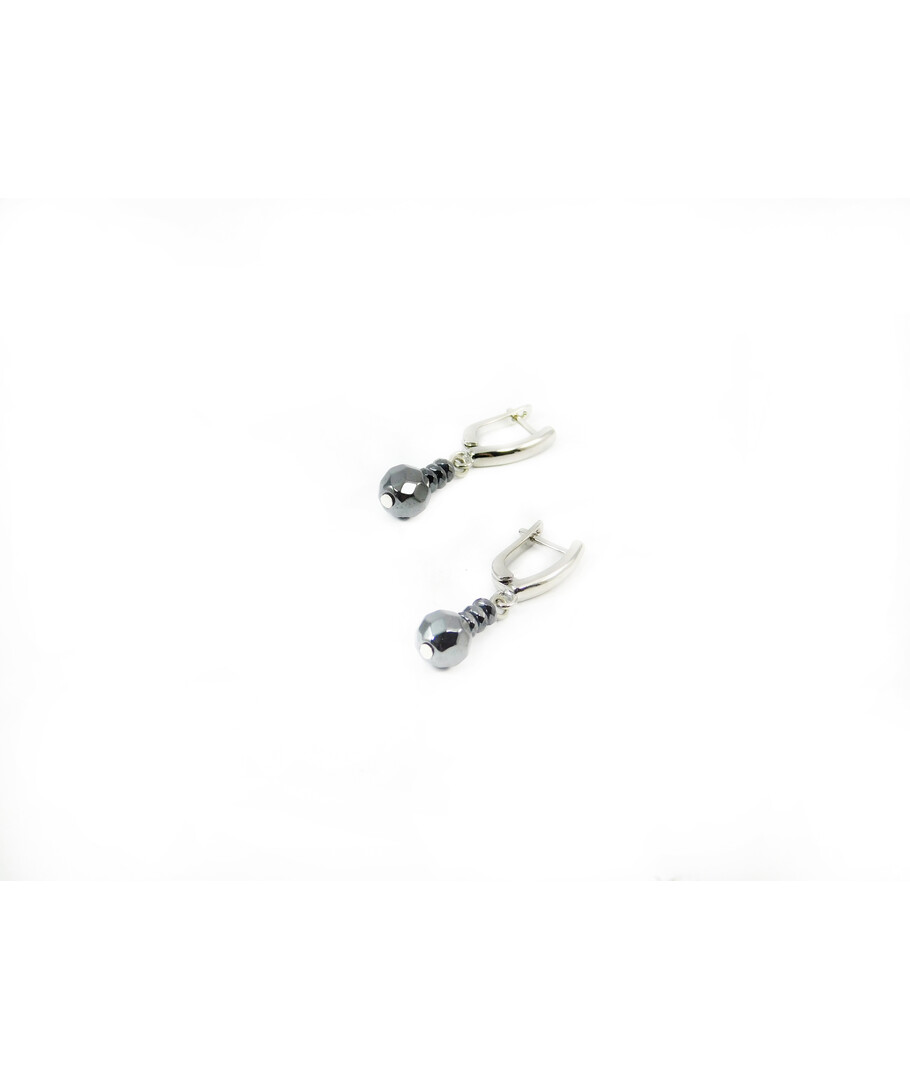 Exclusive earrings "Charuna" Hematite