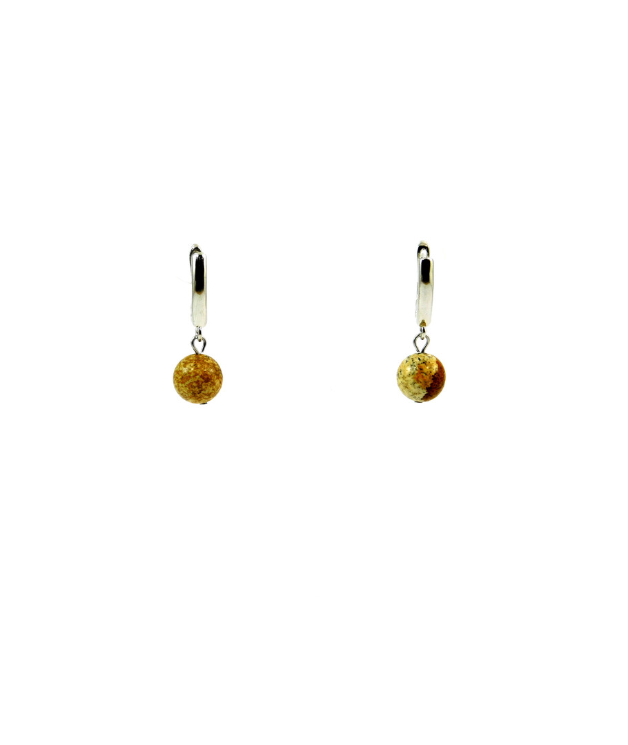 Exclusive earrings Sandy jasper, sphere