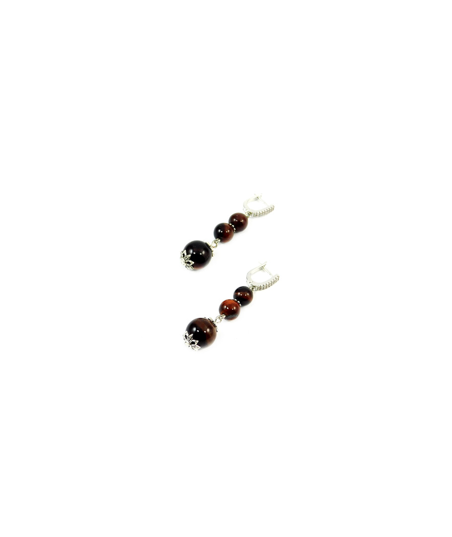 Exclusive earrings Bull's eye sphere