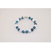 Exclusive &quot;Moremijo&quot; bracelet, Aquamarine sphere, Quartz facet