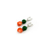 Exclusive earrings Coral, Chrysoprase  