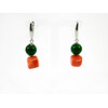 Exclusive earrings Coral, Chrysoprase  