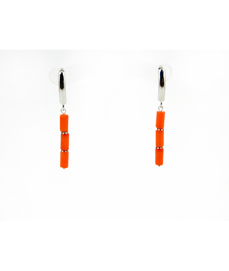 Exclusive earrings Coral orange