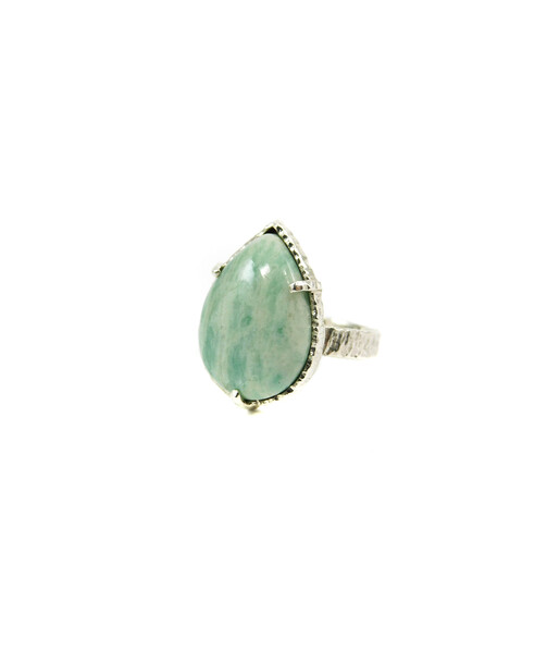 Amazonite drop ring