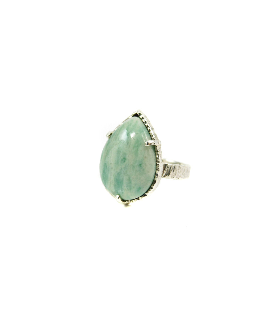 Amazonite drop ring