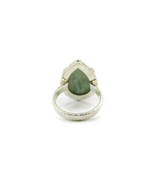 Amazonite drop ring