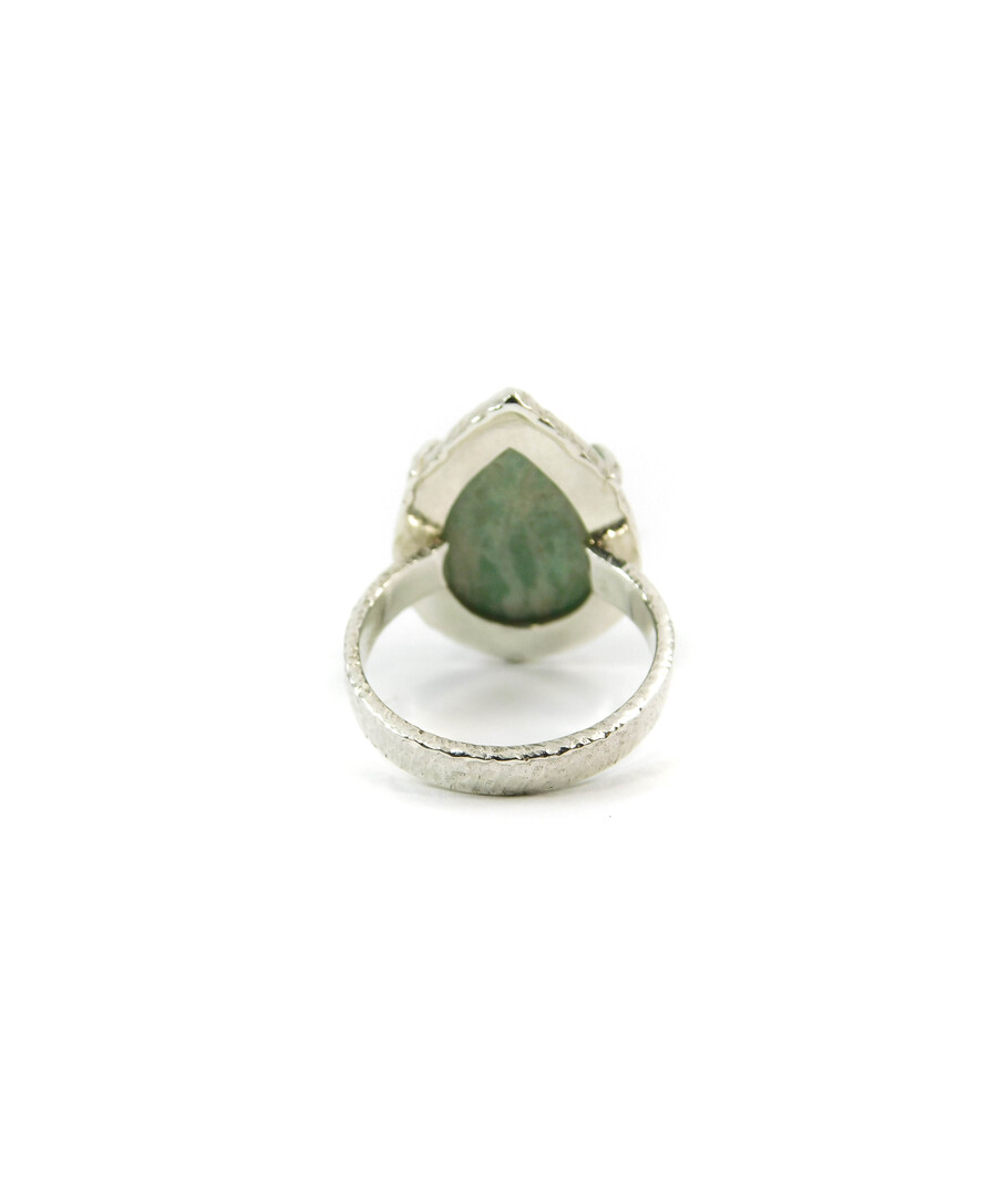 Amazonite drop ring