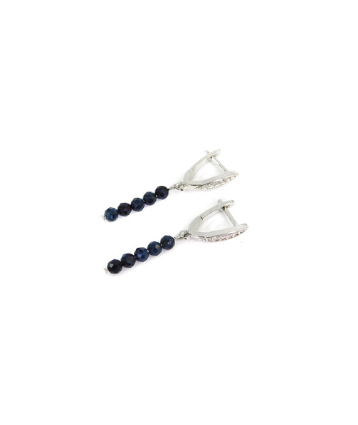 Sapphire faceted earrings