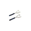 Sapphire faceted earrings