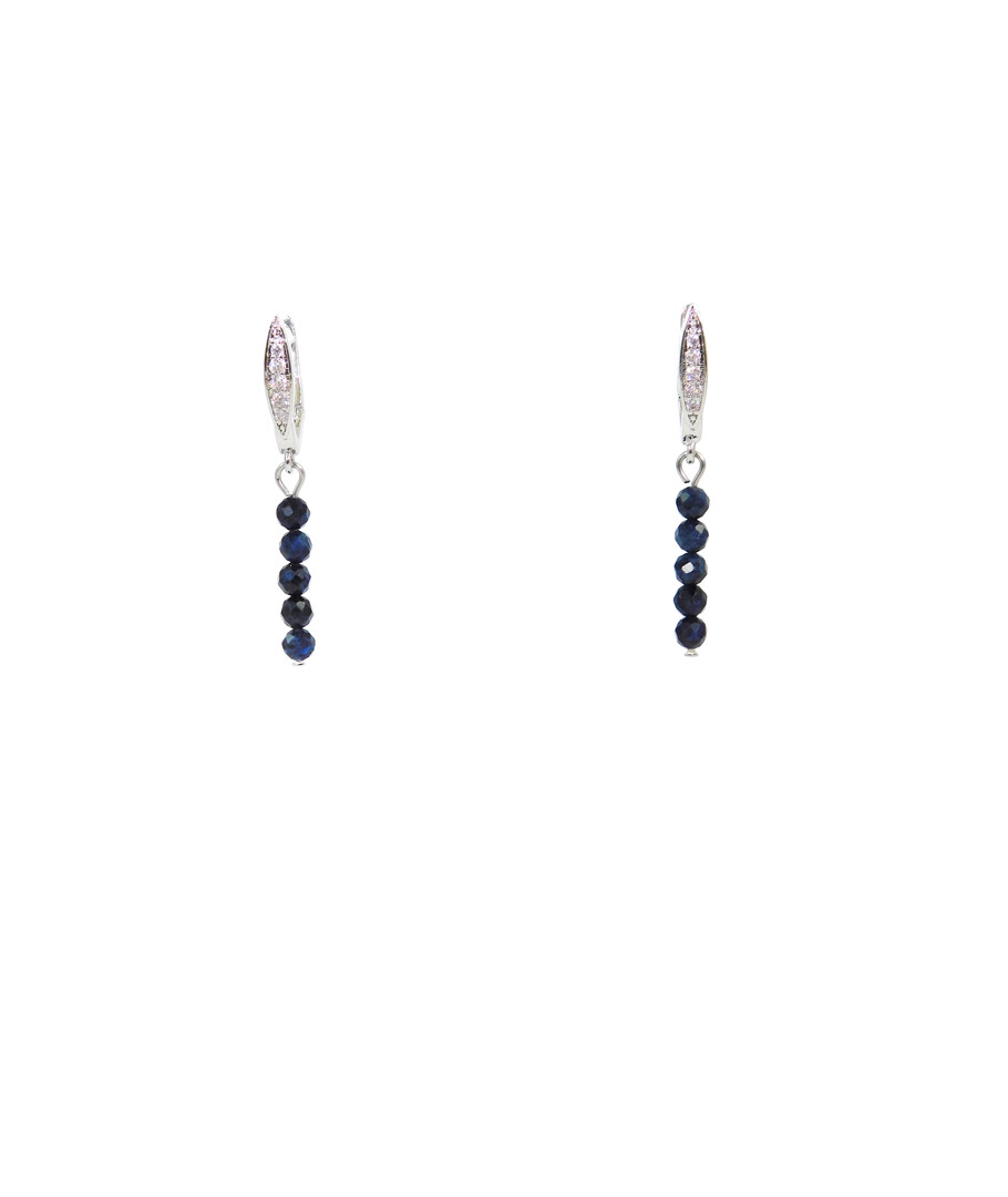 Sapphire faceted earrings