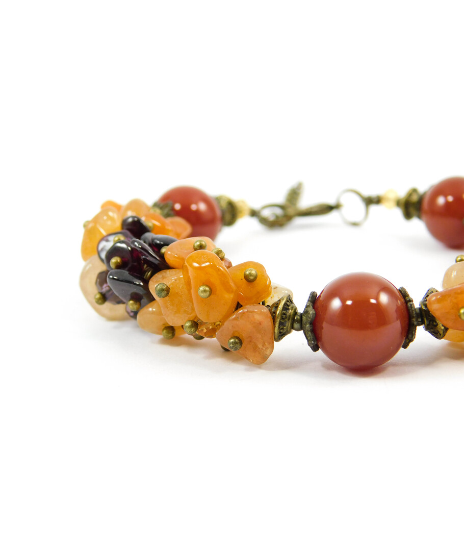 Exclusive bracelet "Autumn Evenings" Carnelian