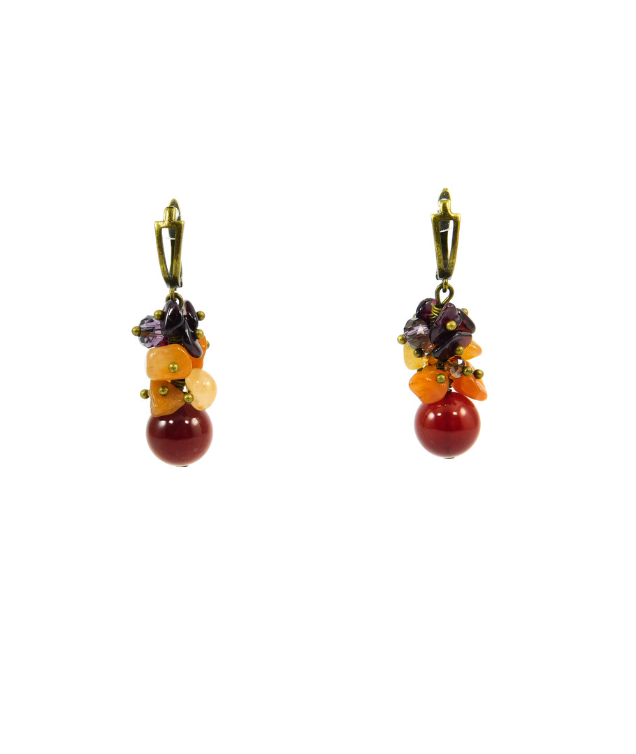 Exclusive earrings "Autumn Evenings" Carnelian