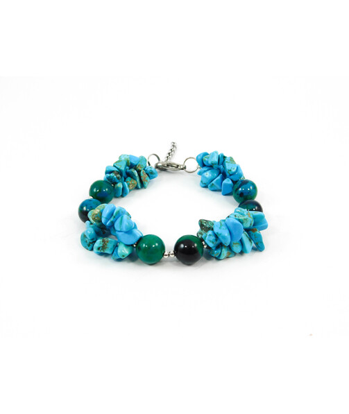 Exclusive bracelet "Brazil", Chrysocolla, Turquoise