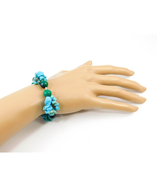 Exclusive bracelet "Brazil", Chrysocolla, Turquoise