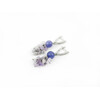 Exclusive earrings &quot;Diva&quot; Quartz sphere, Amethyst lavender crumb