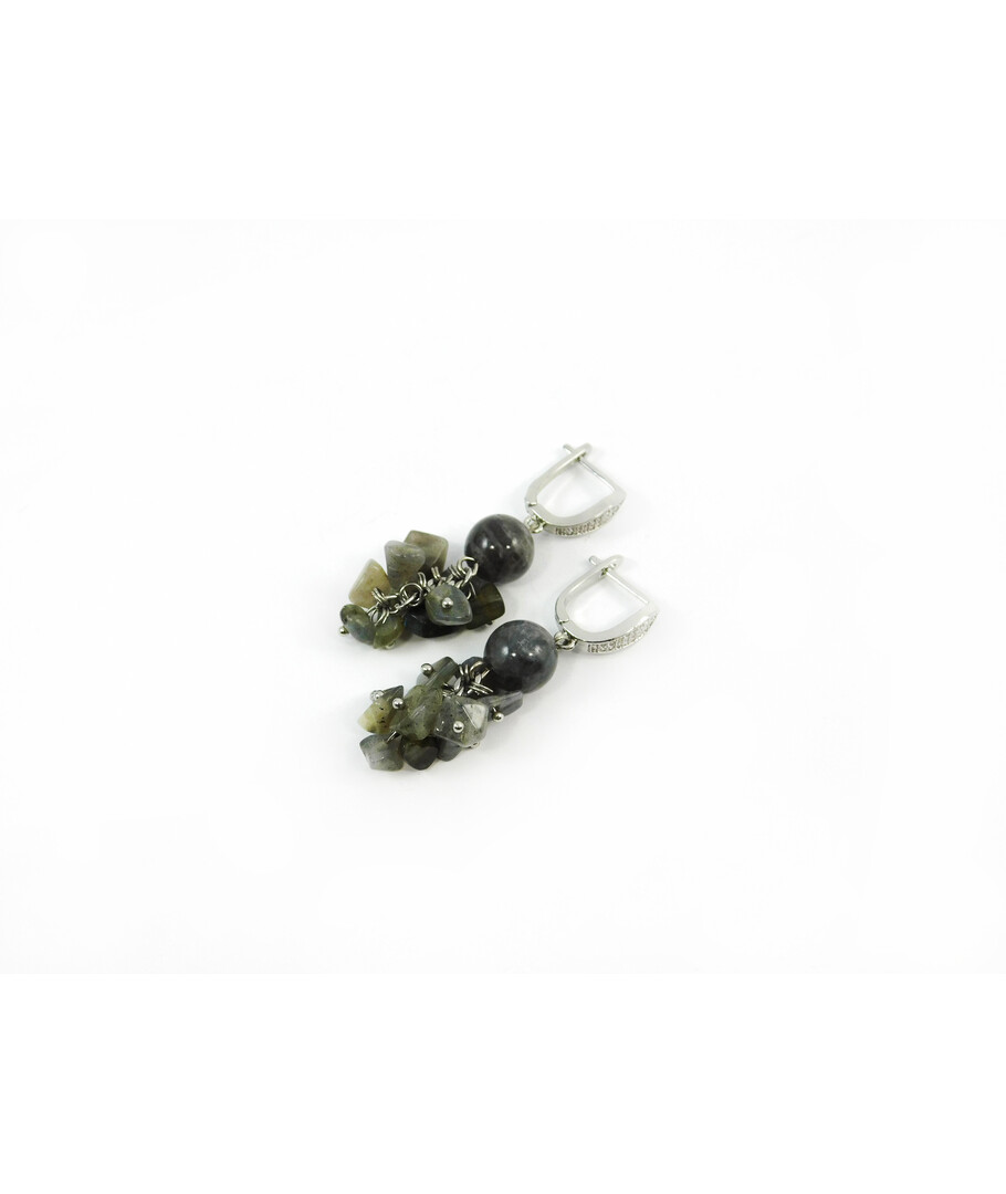 Exclusive earrings "Diva" Labrador sphere, crumb