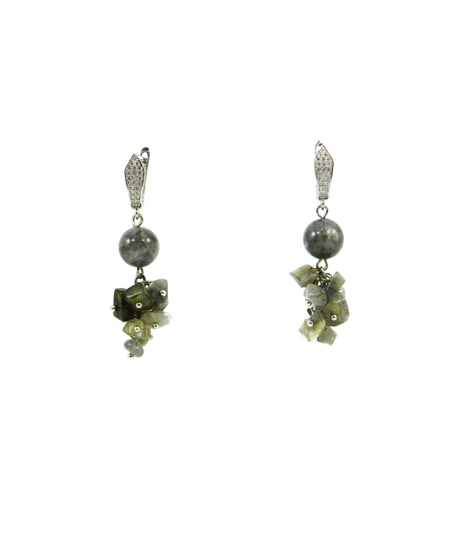 Exclusive earrings "Diva" Labrador sphere, crumb