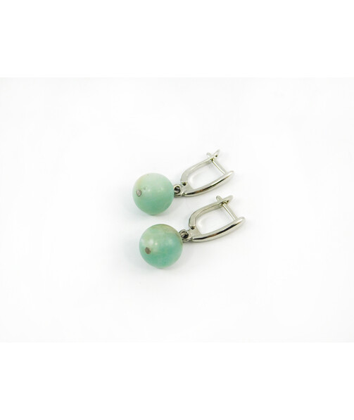 Exclusive Amazonite sphere earrings 