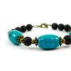 Exclusive bracelet &quot;Shifrada&quot; Turquoise, Shungite