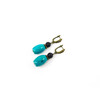 Exclusive earrings &quot;Shifrada&quot; Turquoise, Shungite 