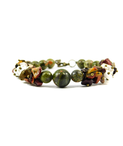 Exclusive bracelet "Frape" Jasper sphere, crumb