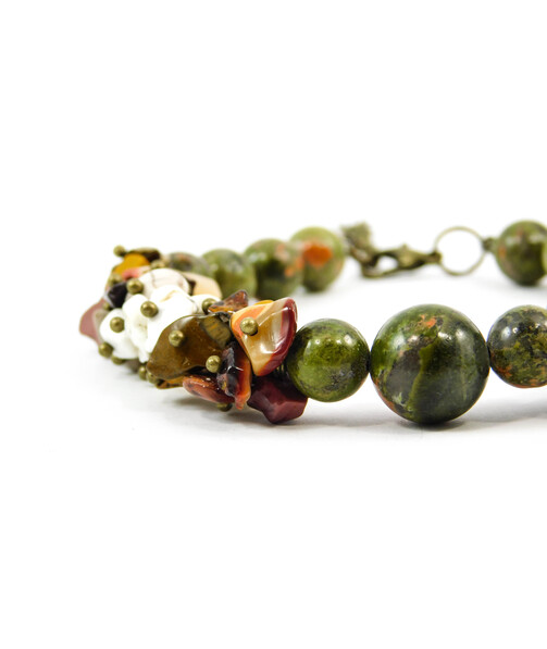 Exclusive bracelet "Frape" Jasper sphere, crumb