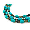 Exclusive necklace &quot;Shifrada&quot; Turquoise, Shungite 3-row