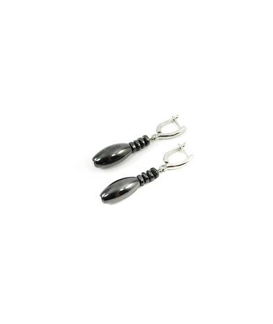 Exclusive earrings "Hematite luxury" Hematite