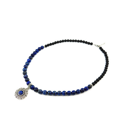 Exclusive necklace "Ethnic style" Lapis lazuli, Agate 