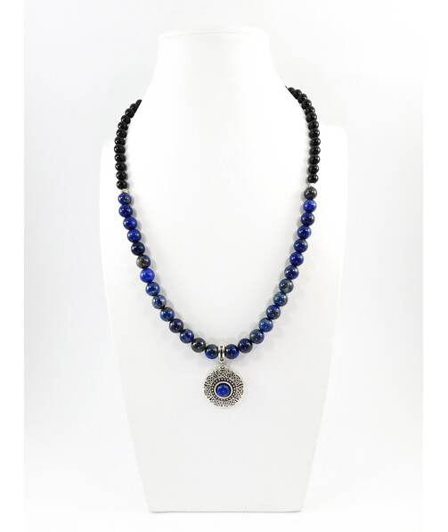 Exclusive necklace "Ethnic style" Lapis lazuli, Agate 