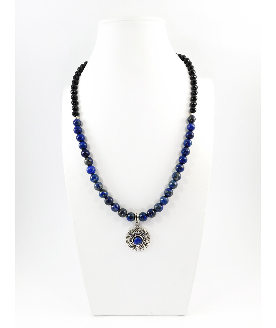 Exclusive necklace "Ethnic style" Lapis lazuli, Agate 