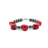 Exclusive bracelet &quot;Georgina&quot; Coral, Hematite