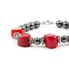 Exclusive bracelet &quot;Georgina&quot; Coral, Hematite